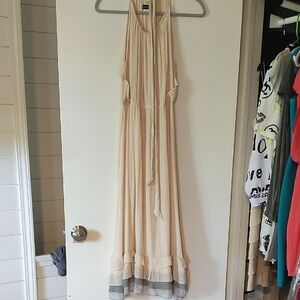 Elegant Cream Maxi Dress
